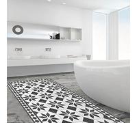 CREARREDA Italian Kitchen Runner Mat, 95 x 20 inch, Vinyl, Bohemian, Waterproof, Washable, Non-Slip, Stain-Resistant, Kitchen Floor Protection