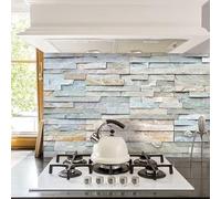 CREARREDA Kitchen Back Wall Self-Adhesive Made in Italy Easy to Use Splash Guard Made of PVC Water Resistant and Durable