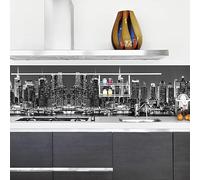 CREARREDA Kitchen Back Wall Self-Adhesive Made in Italy Easy to Use Splash Guard Made of PVC Water Resistant and Durable