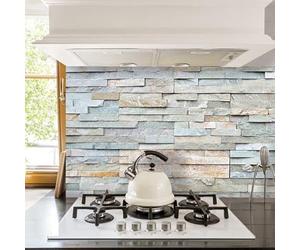 CREARREDA Kitchen Back Wall Self-Adhesive Made in Italy Easy to Use Splash Guard Made of PVC Water Resistant and Durable