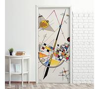 CREARREDA Premium PVC Door Stickers, Door Cover, Kandinsky, Easy Bubble-Free Application, Interior Door Coverings 83 x 210 Removable