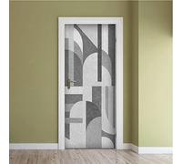 CREARREDA Premium PVC Door Stickers, Door Cover, Vintage Grey, Easy Bubble-Free Application, Interior Door Coverings 83 x 210 Removable, 20177