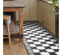 CREARREDA Runner Rug Kitchen Rug Insulated Fire Retardant Scratch Resistant Hypoallergenic Easy Wash Vinyl Rug Made in Italy Kitchen Mat PVC Non-Slip