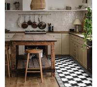 CREARREDA Runner Rug Kitchen Rug Insulated Fire Retardant Scratch Resistant Hypoallergenic Easy Wash Vinyl Rug Made in Italy Kitchen Mat PVC Non-Slip