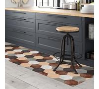 CREARREDA Vinyl Kitchen Rug, Non-Slip Kitchen Mat, Washable with Cloth, 100% Made in Italy