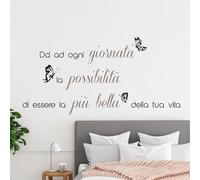 CREARREDA XL Wall Sticker The Most Beautiful Day 95 x 190 cm Romantic Vinyl Wall Sticker, Removable and Non-Toxic, Elegant Decoration for Bedroom or Living Room