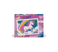 CreArt Kids 18x24cm Neon Unicorn, Paint by Numbers Art Kit, Aged 7 and Up, 25904, Ravensburger