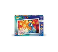 CreArt Kids 31x21cm Peacock, Paint by Numbers Art Kit, Ages 9 and up, 25907, Ravensburger