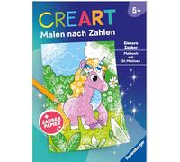 CreArt Malen nach Zahlen ab 5 - Zauberpapier: Einhorn Zauber