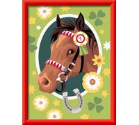 CreArt, Paint by Numbers with Plaster Elements - Horse Happiness