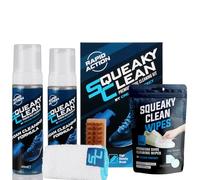 Crease Protect Complete Sneaker Cleaning Bundle - Foam Cleaning Formula, Squeaky Clean Shoe Cleaning Kit & Shoe Cleaning Wipes (Foam Cleaning Formula, Shoe Cleaning Kit & Shoe Cleaning Wipes)
