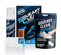 Crease Protect Essential Sneaker Cleaning Bundle - Foam Shoe Cleaner & Squeaky Clean Shoe Wipes for Trainers, Sneakers & Everyday Footwear (Shoe Cleaning Kit & Shoe Cleaning Wipes)