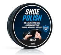Crease Protect Shoe Polish - Premium Leather Polish - Available as Black, Brown & neutral shoe polish - Contains Carnauba Wax - Condition, Shine & Restore Your Boots (Black, Pack of 3)