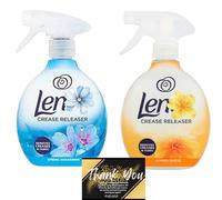 Crease Release Spray - Anti-Crease Wrinkle Releaser | Scents | Iron-Free Clothing Refresher Spray | Fabric Freshener by Parahon (2x 500ml, Summer & Spring)