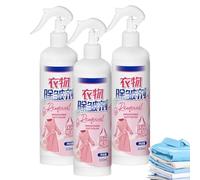 Crease Release Spray, Fresh Floral Scent, Clothes Refresher Spray Travel, Suitable for all Fabrics, Wrinkle Sprays for Clothing and Fabrics without the Hassle of Ironing,Wrinkle Release Sprays (3 Set)