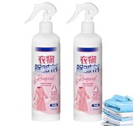 Crease Release Spray, Fresh Floral Scent, Clothes Refresher Spray Travel, Suitable for all Fabrics, Wrinkle Sprays for Clothing and Fabrics without the Hassle of Ironing,Wrinkle Release Sprays (2 Set)