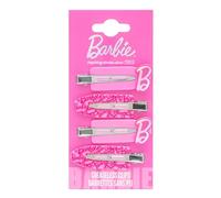 Creaseless Hair Clips - 4 Pack No Mark Hair Slides for Make-Up, Styling & Curling - No Dent Hair Clips - Official Barbie Merchandise