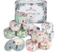 CREASHINE Scented Candles Gifts for Women 12PC Candle Set Natural Soy Wax in Tins with Lids Birthday Present Perfect for Mother/Wife/Sister/Friend