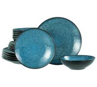 CreaTable, 23959, Capri Series, 18-Piece Crockery Set for 6 People, Plate Set Made of Stoneware, Dishwasher and Microwave Safe, Quality Production