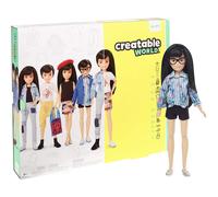 CREATABLE WORLD GGG54 Deluxe Character Kit Customisable Doll, Creative Play for All Kids 6 Years Old and Up, Black Straight Hair