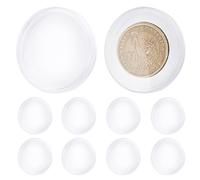 CREATCABIN 10 Pcs Clear Plastic Coin Holders Silver Dollar Coin Holder 40mm Silver Coin Storage Coin Holders Separate Space Moisture-prooffor Collectors Morgan Silver Dollar Coin Holders 1.77 Inch