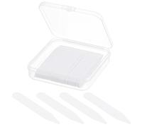 CREATCABIN 100Pcs 6.5cm Collar Stays for Men's Dress Shirts Collar Stays PVC Plastic Collar Inserts with Storage Case Waterproof White Collar Tabs Anti-Warping Edge Shaper for Collar Lining Stay