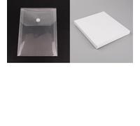 CREATCABIN 100Pcs Clear Envelope Pouch 5x7Inch Plastic Envelopes File Folders with Snap Closure Waterproof Reusable Clear Pockets Organizer for School Office Document Photo Sticker File Receipt Holder