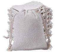 CREATCABIN 100Pcs Muslin Drawstring Cotton Bags Small Fabric Cloth Bags Burlap Linen Sachet Reusable Rustic Gift Pouch Storage Bulk for Jewelry Spice Party Favor Wedding Home Supplies 4x3Inch