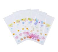 CREATCABIN 100Pcs Stars Cellophane Bags Clear Cookie Bags Self Sealing Individual Treat Bags Plastic Sleeves Self Adhesive Wrappers Resealable Candy Bag for Prints Photos Cards Envelope 3x4Inch
