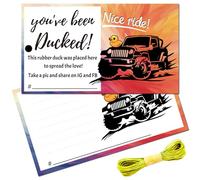 CREATCABIN 100Pcs You've Been Ducked Cards Duck Tags Card Duck Tags Ducking Duck Card with Twine for Rubber Duck Car Decor 3.5x2Inch-This Rubber Duck was Placed Here to Spread the Love