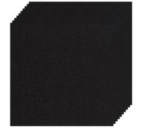 CREATCABIN 10Pcs Carpet Tiles Peel and Stick 12" x 12" Square Carpet Floor Tile Non-Slip Soft Padded Carpet Tiles Self Adhesion Floor Mat for DIY Flooring Home Pets Living Room Bedroom Kitchen Black
