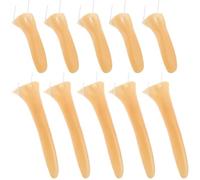 CREATCABIN 10Pcs Fake Nose for Costume Long Latex Nose Gru Prosthetic Nose Pointy Pinocchio Prop Big Witch Nose with Elastic Band for Halloween Party Dress Up Cosplay Prank Supplies 4x2Inch/6.5x2Inch
