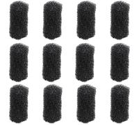 CREATCABIN 12 Packs Aquarium Filtration Sponge Pre Filter Sponge Fluval Black 0.6 Inch Intake Fry Fish Tanks Replacement Foam Cover Accessories for Small Fish Shrimp Tank Water Inlet Filter Protector