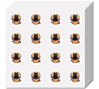 CREATCABIN 128 Pcs Cat Sticker Pumpkin Stickers Cute Halloween Display Small Circle Vinyl Waterproof Self-adhesive Dots Teacher Reward Scrapbook DIY Craft for Laptop Water Bottle Skateboard 2.5x2.5cm