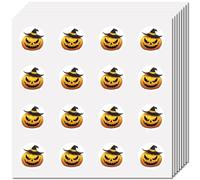 CREATCABIN 128 Pcs Halloween Stickers Pumpkin Sticker Small Circle Vinyl Self-adhesive Dots Labels Display Halloween Elements Scrapbook DIY Craft House Decoration for Laptop Water Bottle 2.5x2.5cm