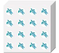 CREATCABIN 128 Pcs Turtle Stickers Ocean Animal Sticker Teacher Reward Waterproof Self-adhesive Small Round Decor Scrapbook Craft for Training Aid Dairy Laptop Family Games Skateboard 2.5x2.5cm-Buttle