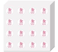 CREATCABIN 128Pcs 2.5cm Pink Shoe Sticker Small Cartoon Decals Round Dot Ballet Toe Shoe Flower Self-Adhesive Waterproof Mini Picture Labels for Scrapbooking Laptop Album Planner Journals DIY Crafts