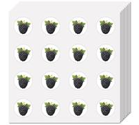 CREATCABIN 128Pcs 8 Sheets Small BlackBerry Stickers Fruit Cartoon Stickers 1 Inch Mini Self-Adhesive Waterproof Teacher Reward Decal Bulk for Scrapbooking Envelopes Water Bottle Laptop Helmet Planner