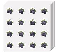 CREATCABIN 128Pcs BlackBerry Stickers Fruit Stickers Round Cartoon Self Adhesive Labels 1 Inch Mini Waterproof Planner Calendars Crafting DIY for Scrapbooking Envelopes Bottle Laptop Helmet 8 Sheets