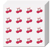 CREATCABIN 128Pcs Cherry Planner Stickers Fruit Scrapbook Stickers Plastic Waterproof Self Adhesive Pink Cartoon Small Round Journal Decals for DIY Arts Craft Water Bottle Laptop Decor 2.5 x 2.5cm