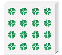 CREATCABIN 128Pcs Four-Leaf Clover Stickers Decal Self-Adhesive Waterproof Planner Sticker Round Bulk Green Stickers for St. Patrick's Day Party Arts Water Bottles Laptop Luggage Cup 2.5x2.5cm