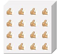 CREATCABIN 128Pcs Give the Thumbs-Up Small Stickers Decal Self-Adhesive Plastic Thumbs UP Sticker Round Bulk Dot Reward Stickers for Cookies Wrapping Packing Water Bottles Decoration Crafts 2.5x2.5cm