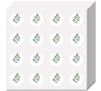 CREATCABIN 128Pcs Green Leaf Planner Stickers Eucalyptus Leaves Helmet Sticker Self-Adhesive Waterproof Round Dot Cartoon Decal Bulk Tags for Scrapbooking Calendar Water Bottles Laptop Cup 2.5cm