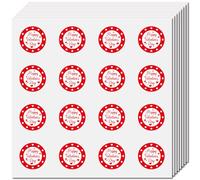 CREATCABIN 128Pcs Happy Valentine's Day Stickers Red Love Stickers Round Small Decals Self-Adhesive Bulk Waterproof Plastic Dot Tags Decorations for Gift Card Making Letters present Scrapbook 0.98Inch