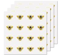 CREATCABIN 128Pcs Honey Bee Stickers Insect Decal Self-Adhesive Waterproof Sticker Plastic Round Bulk Cartoon Planner Stickers for Water Bottles Laptop Luggage Cup Computer Diary 2.5x2.5cm