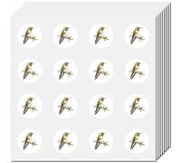 CREATCABIN 128Pcs Hummingbird Stickers Watercolor Bird Stickers Paper Waterproof Self Adhesive Round Birds Animal Decorative Small Decal for Scrapbooking Journaling DIY Craft Laptop Skateboard 1 Inch