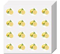 CREATCABIN 128Pcs Lemon Stickers Fruits Planner Sticker Self-Adhesive Waterproof Round Dot Cartoon Decal Bulk Tags for Scrapbooking Crafting Helmet Calendar Water Bottles Luggage Cup Laptop 2.5cm