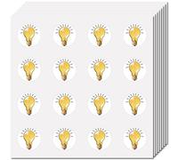 CREATCABIN 128Pcs Light Bulb Planner Stickers Helmet Sticker Decals Self-Adhesive Waterproof Sticker Round Dot Cartoon Decal Bulk Tag for Scrapbooking Crafting Calendar Water Bottles Laptop 2.5cm