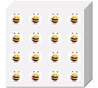 CREATCABIN 128Pcs Mini Bee Decals Teacher Reward Stickers 1 Inch Vinyl Plastic Waterproof Removable Adhesive Cute Cartoon Picture Sticker for Journal Planner Photo Suitcase Cup Laptop Helmet Art Craft