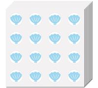CREATCABIN 128Pcs Mini Shell Stickers Ocean Decal Small Round 0.98 Inch Vinyl Waterproof Self-Adhesive Summer Sea Beach Planner Sticker Labels for Crafts Scrapbooking Calendars Phone Luggage Cup Diary